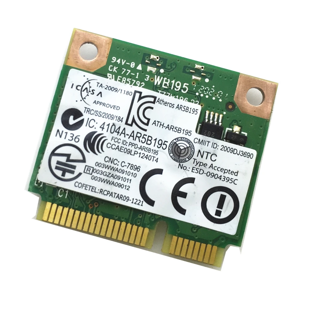 Pour Dell N5110 N4110 M5110 V3350 3550 Atheros Sans Fil WLAN Carte DW1702 CN-0FJJTN 0FJJTN AR5B195 WiFi 802.11 b/g/n