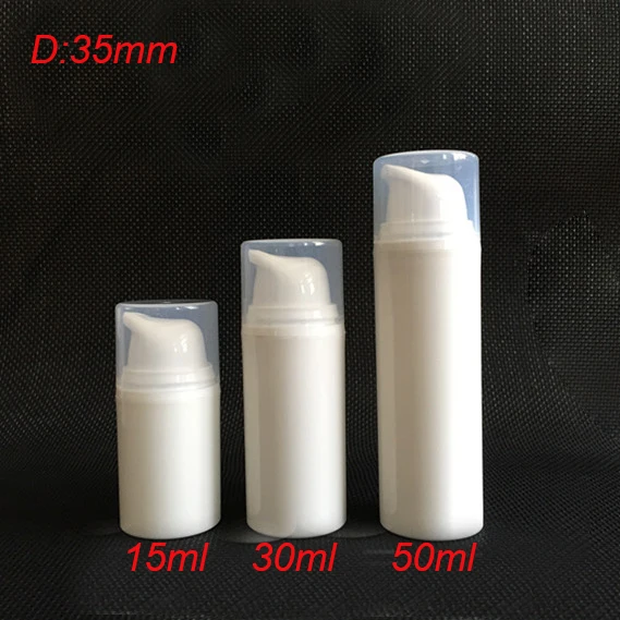 

100pcs 30ml white plastic airless bottle vacuum pump for serum foundation lotion,30ml emulsion Refillable Bottles wholesale