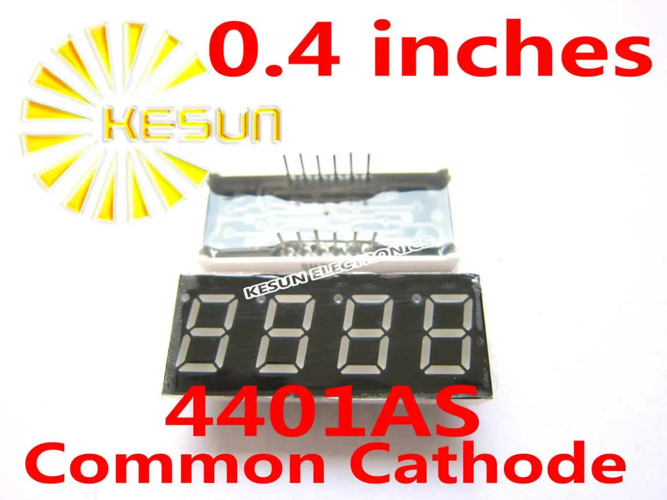 50PCS x 0.4 inches Red Common Cathode/Anode 4 Digital Tube 4401AS 4401BS LED Display Module Light Beads