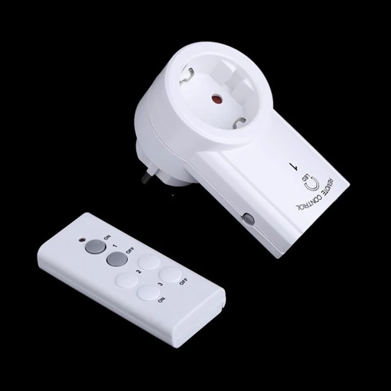 EU Cắm Wireless Điều Khiển Từ Xa Ổ Cắm Điện Chuyển Đổi Ánh Sáng Cắm Outlet ổ Cắm Cắm Điện Nhà Điều Khiển Từ Xa Switcher Outlet