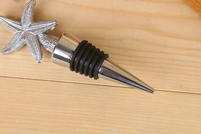 Galvanized Starfish Wine Bottle Stopper /Wine Pourer Favors very good for home decor Nice wedding favour gift lin4285