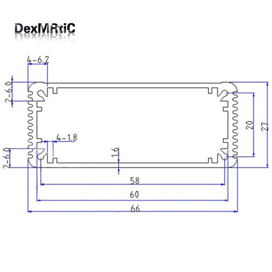 Aluminum Box Extruded Enclosure Project Junction Case Box 27(1.06\