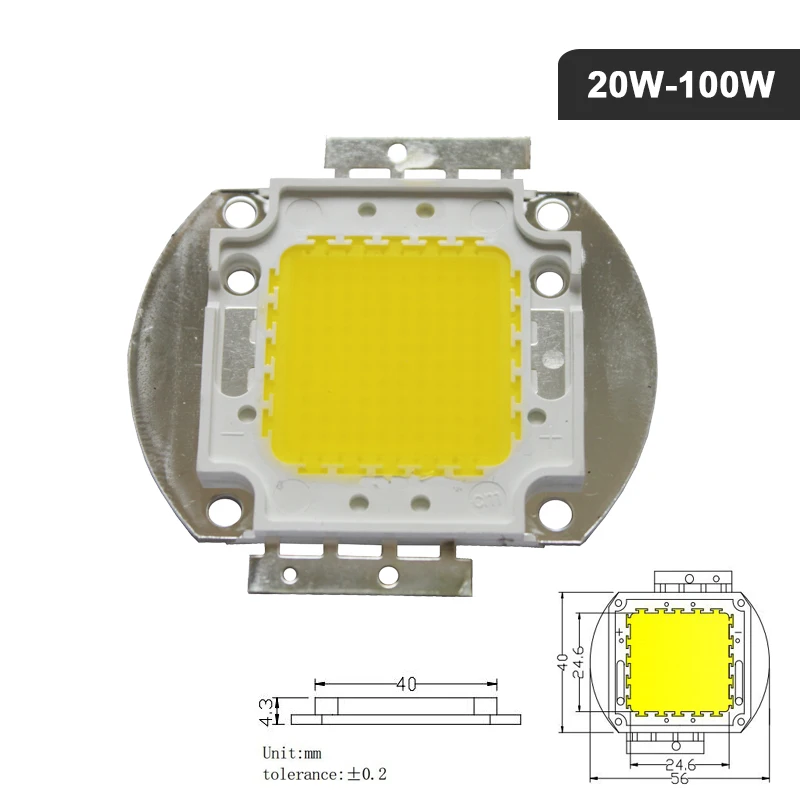 Lampada a LED ad alta potenza Chip Epistar vari colori 1W 3W 5W 10W 20W 3000W SMD COB LED lampadine integrate