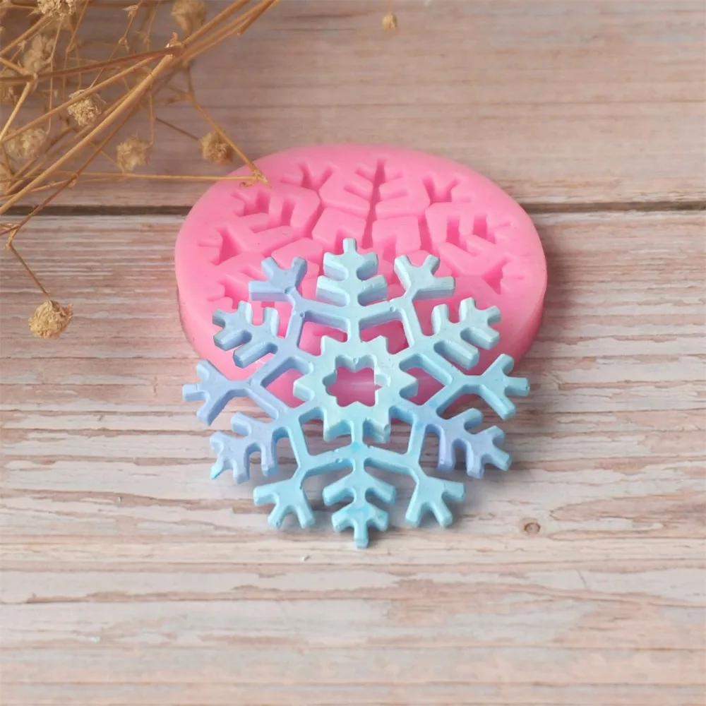 Christams Snowflake Shape Fondant Molds Cake Decorating Tool Chocolate Gumpaste Mold Tools Small Size