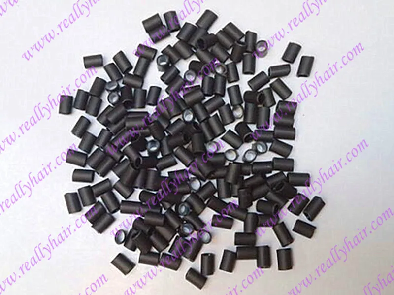 

Hair extension heat shrinkable tube with silicon Black glue hot glue hair extension hair extension buckle 500pcs/bag