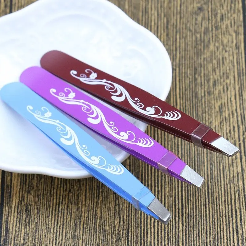 New Colorful Eyebrow Tweezer Facial Female Makeup Tools Hair Remover False Eyelashes For Face Nose Beauty Tool Direct Selling