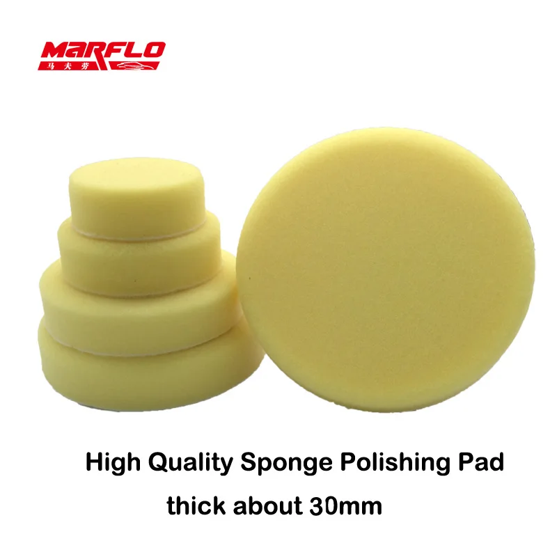 Marflo Sponge Polishing Pad Dual Action Buff Heavy Medium Fine Grade 180mm 150mm 125mm 100mm 80mm