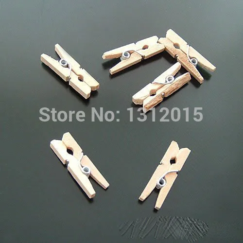 100pcs 24x7mm Cute burlywood Clothespins Wood Crafts For Sewing Scrapbooking Crafts Decorate JG-034