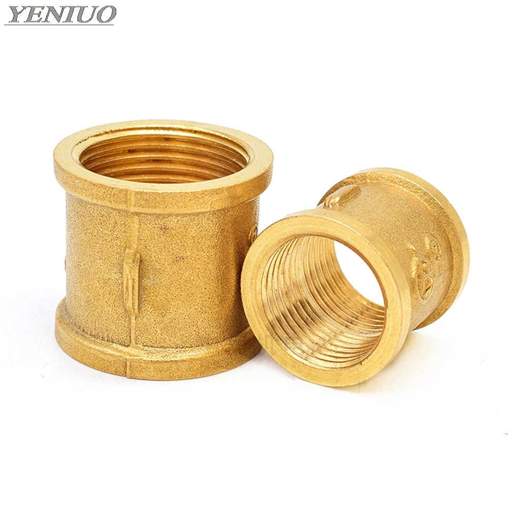 Brass Copper Hose Pipe Fitting Hex Coupling Coupler Fast Connetor Female Thread 1/8" 1/4" 3/8" 1/2" 3/4" BSP image 4