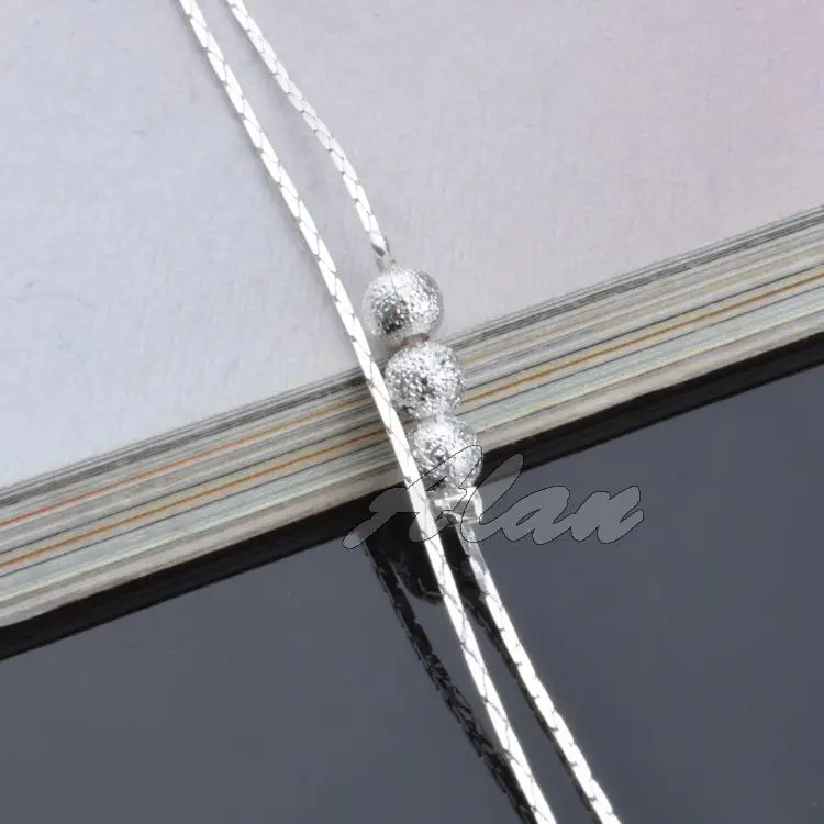 Fashion Jewelry Plated Silver Anklets High Quality Ankle Bracelet Factory Price Fine Jewelry 10 inch Anklet  MDA022 image 3