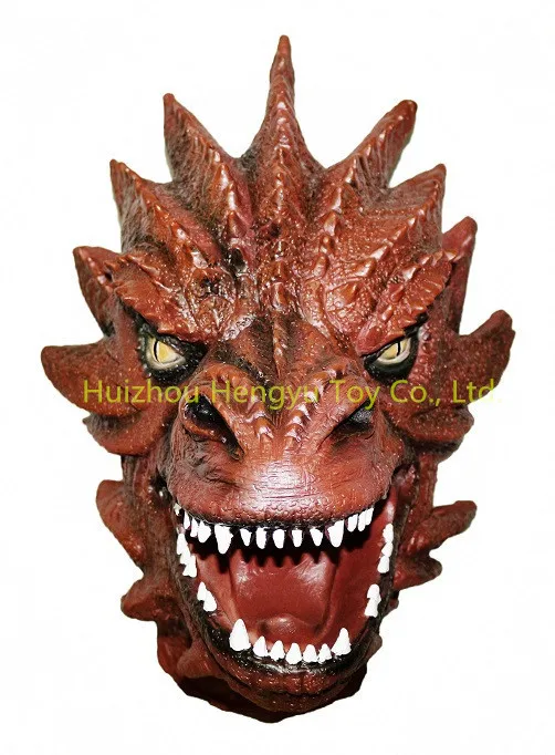 Realistic Full Head Fancy Dress Latex  Chinese Dragon Mask for Adult Party Halloween Christmas Masquerade