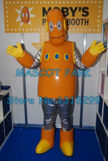 mascot BrainPOP Moby robot Mascot costume adult size hot cartoon character robot theme customizble costumes carnival fancy dress