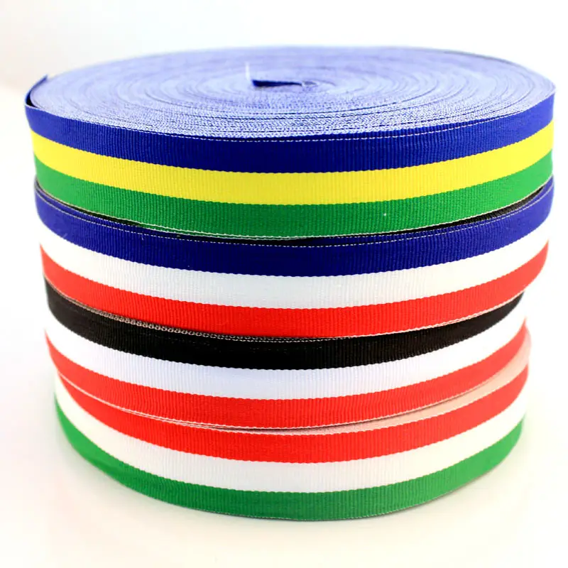 Color polyester striped   cap with ribbon decorative ribbon edging cloth strip wide men and women T-shirt accessories diy belt