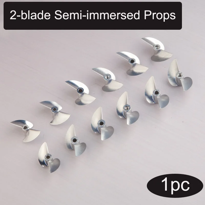 1pc 2-blade Props Semi-immersed 1.9 Pitch Propellers Aperture 3.18/4mm CNC Metal Paddle Boat Parts for RC Racing  Model