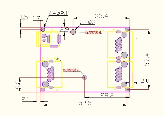 Placa de interruptor de concentrador de red Ethernet de 3 puertos, pcb de dos capas, 3 rj45, 5V, 12V, 10/100mbps, directo de fábrica OEM