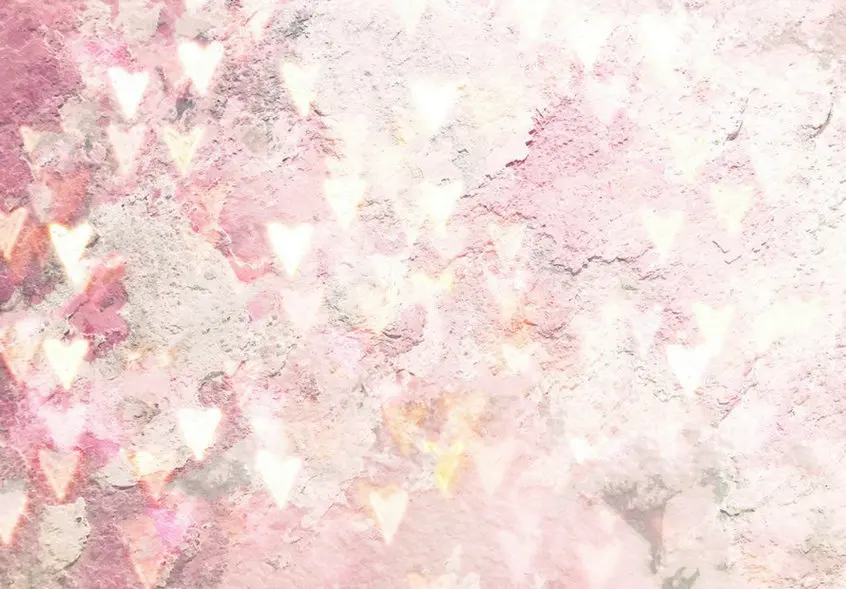 Сердце Стена Эффект Боке Грузкий Розовый фон Высококачественный свадебный фон с компьютерной печатью