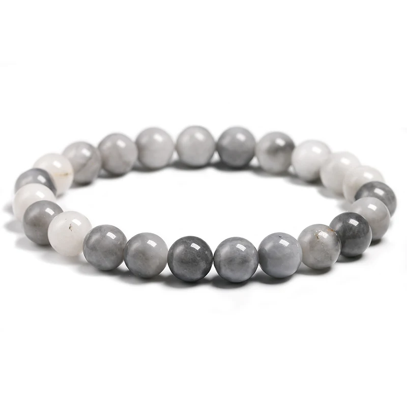 Natural Eagle Eye Stone Fine Jewelry 6 8 10mm Beads Bracelet Men Energy Yoga Women Meditation Amulet Couple Gift