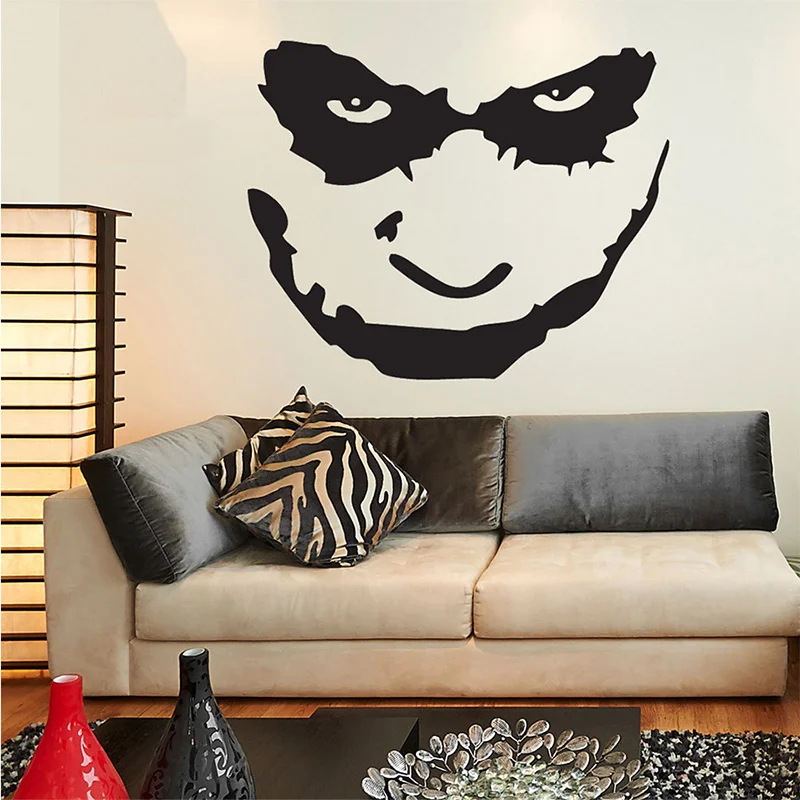 The Joker Face Wall Decal Sticker Art Vinyl Mural Home Decor Wall Stickers For Kids Rooms Custom Made Color Size 57x72cm