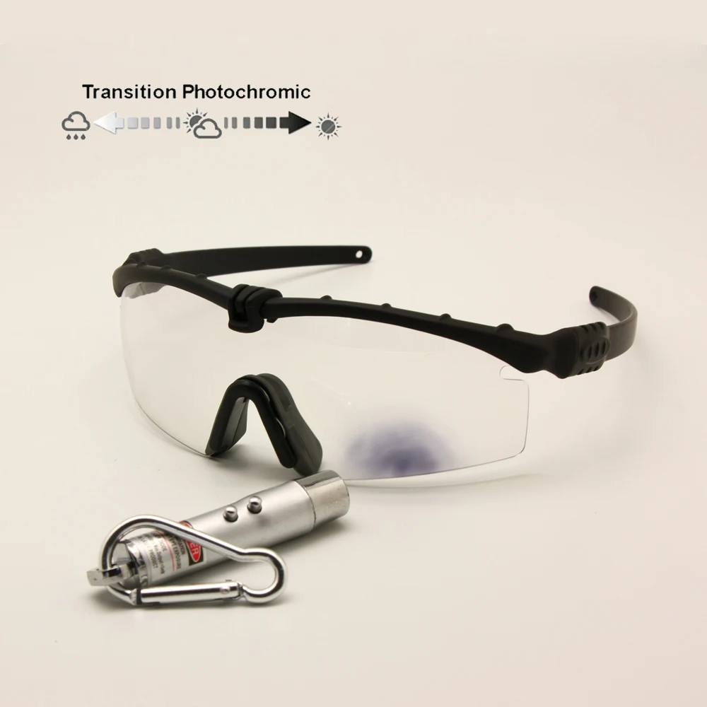 Transition Photochromic Polarized  Sunglasses Multiple Lens Combinations Sports Goggles Anti UV Combat Paintball Game Eyeshields