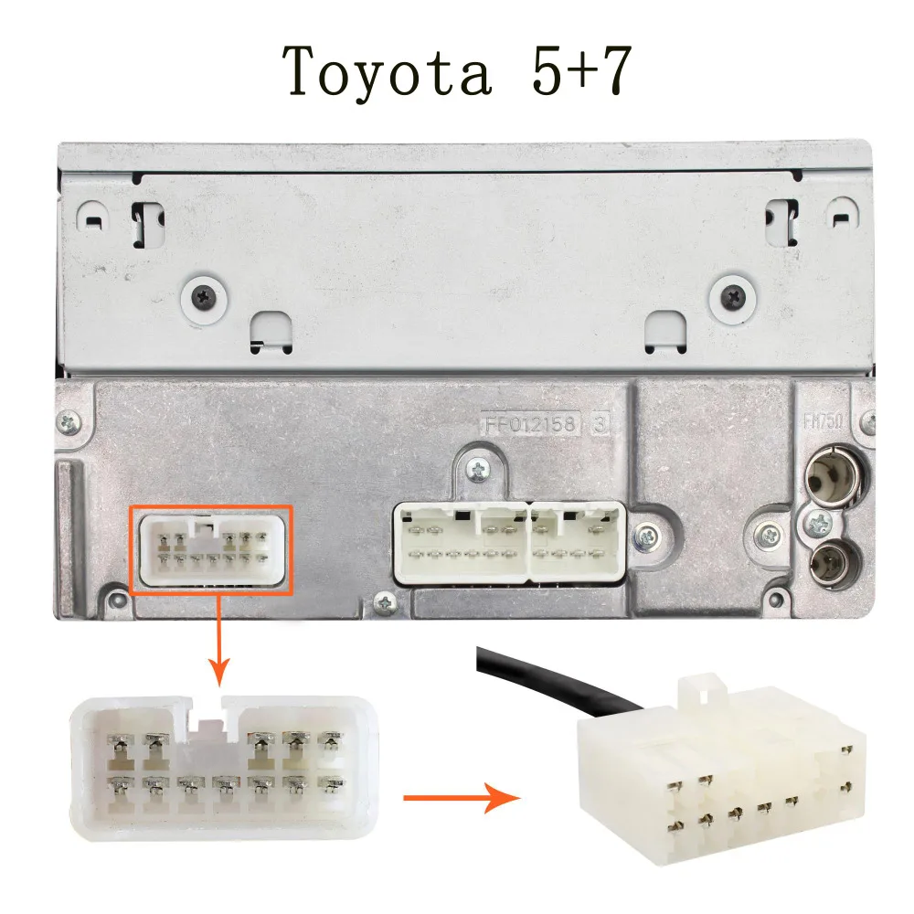 Moonet Car CD to MP3 Changer AUX USB Input Adapter(5+7pin) for Toyota Yaris Camry Corolla Avensis RAV4 & Lexus