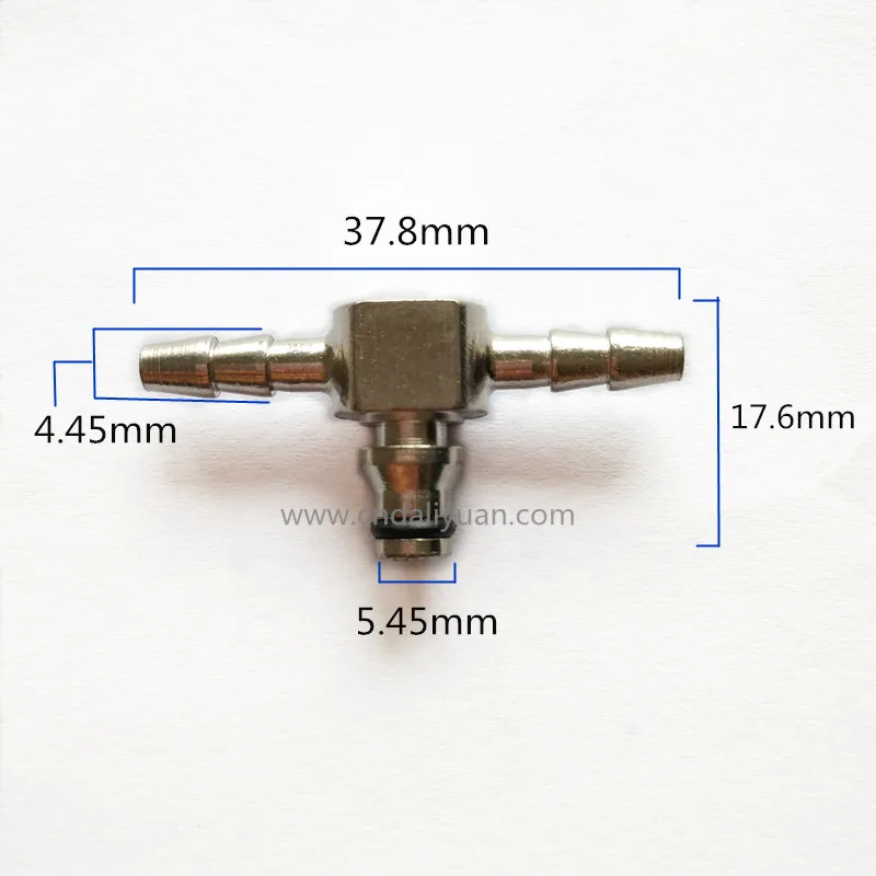 T Type Rail Injector Return Oil Backflow Pipe Connector Metal Tee connector for Bosch  Injector connector metal fittings   2pcs