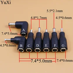 DC 7.4x5.0mm 7.4*0.6 female to 7.4 5.0mm  4.5*0.6 4.8*1.7mm 5.5*2.1/5.5 2.1mm male jack for HP / DELL laptop power adapter plug