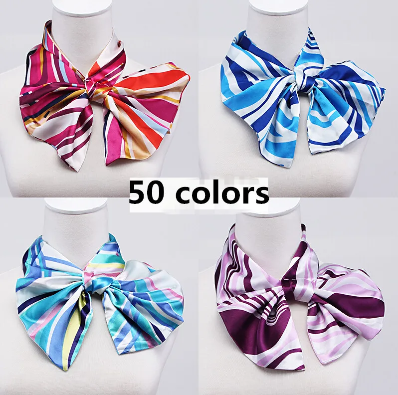 women's fashion Variety magic silk scarf work uniforms wear scarf lady's hotel bank office work silk scarf  satin scarf