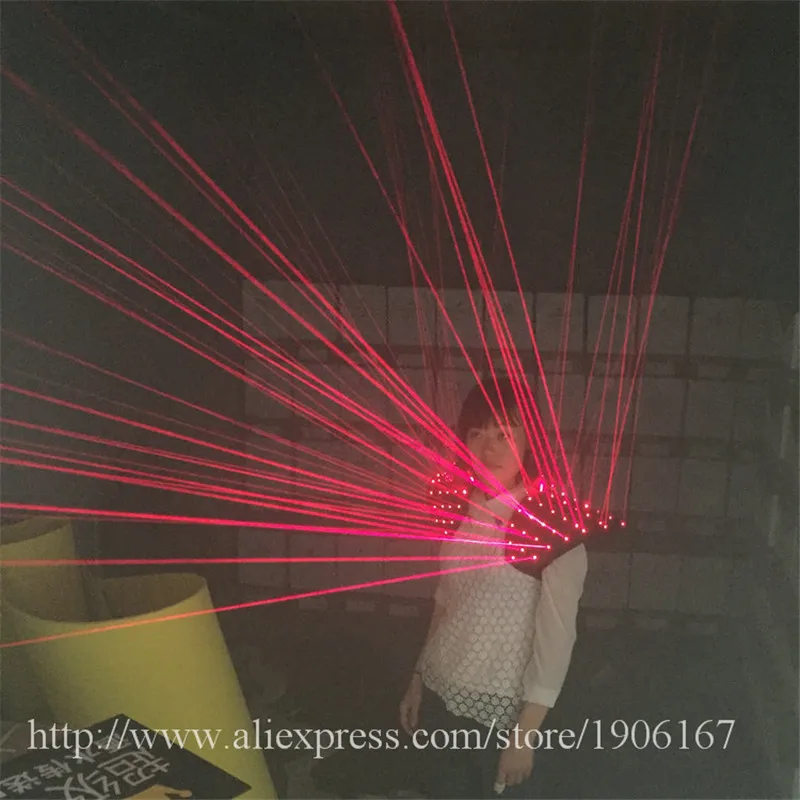 New Design Red Laser Man Luminous Light Up Shoulder Laserman Dance Costume For Laser Stage Show Party Clothes