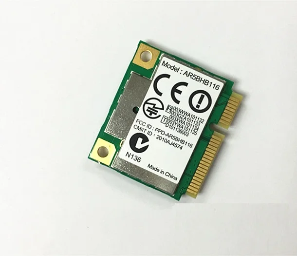 Atheros AR9382 AR5BHB116 하프 미니 PCI-E 2.4GHz/5GHz 무선 카드 300Mbps, 신제품