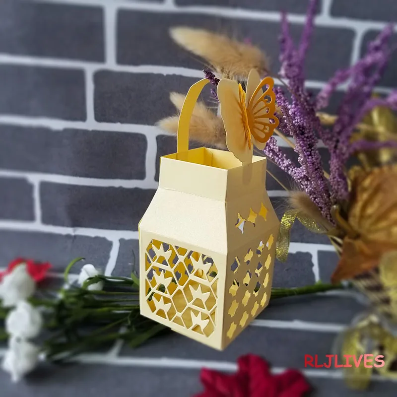Металлические трафареты RLJLIVES в коробке-бабочке, трафареты для рукоделия, декоративные тисненые бумажные открытки для фотоальбома