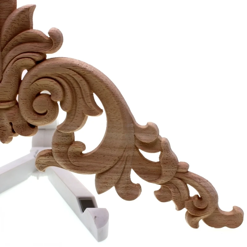 Exquisite Classic Rubber Wood Carved Applique Vintage Furniture Craft Decor Home Decoration Accessories Miniature Figurine