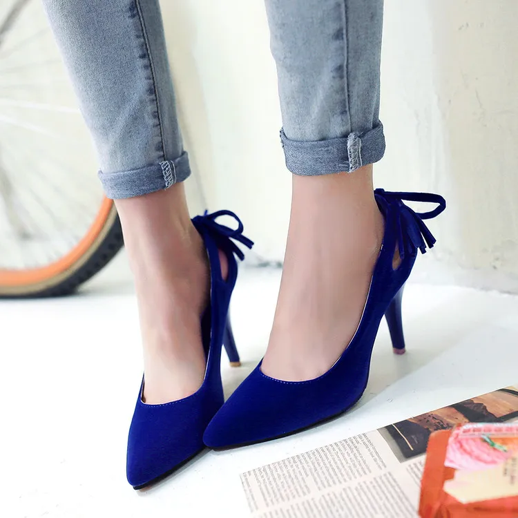 Big size 34-51 Shoes Woman 2017 New Arrival Wedding ladies high heel shoes Fashion Sweet Dress pointed toe Women Shoes Pumps E-8