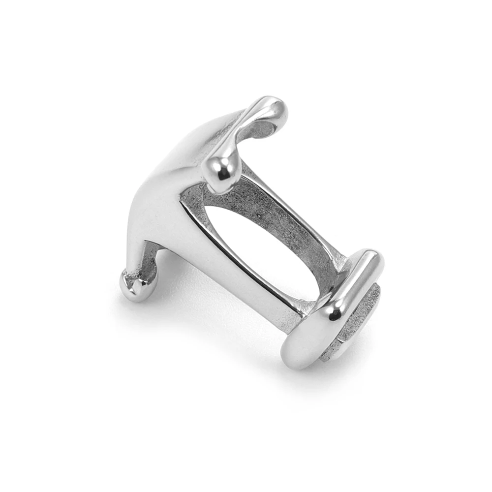 316L Stainless Steel Anchor Slide Charms for Men\'s Bracelet Making Fit 12x6mm Flat Leather Cord Jewelry DIY Metal Accessories