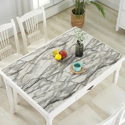 2018 new pvc table cloth modern pvc transparent kitchen table cover waterproof oil cloth soft glass tablecloth ship by roll dec