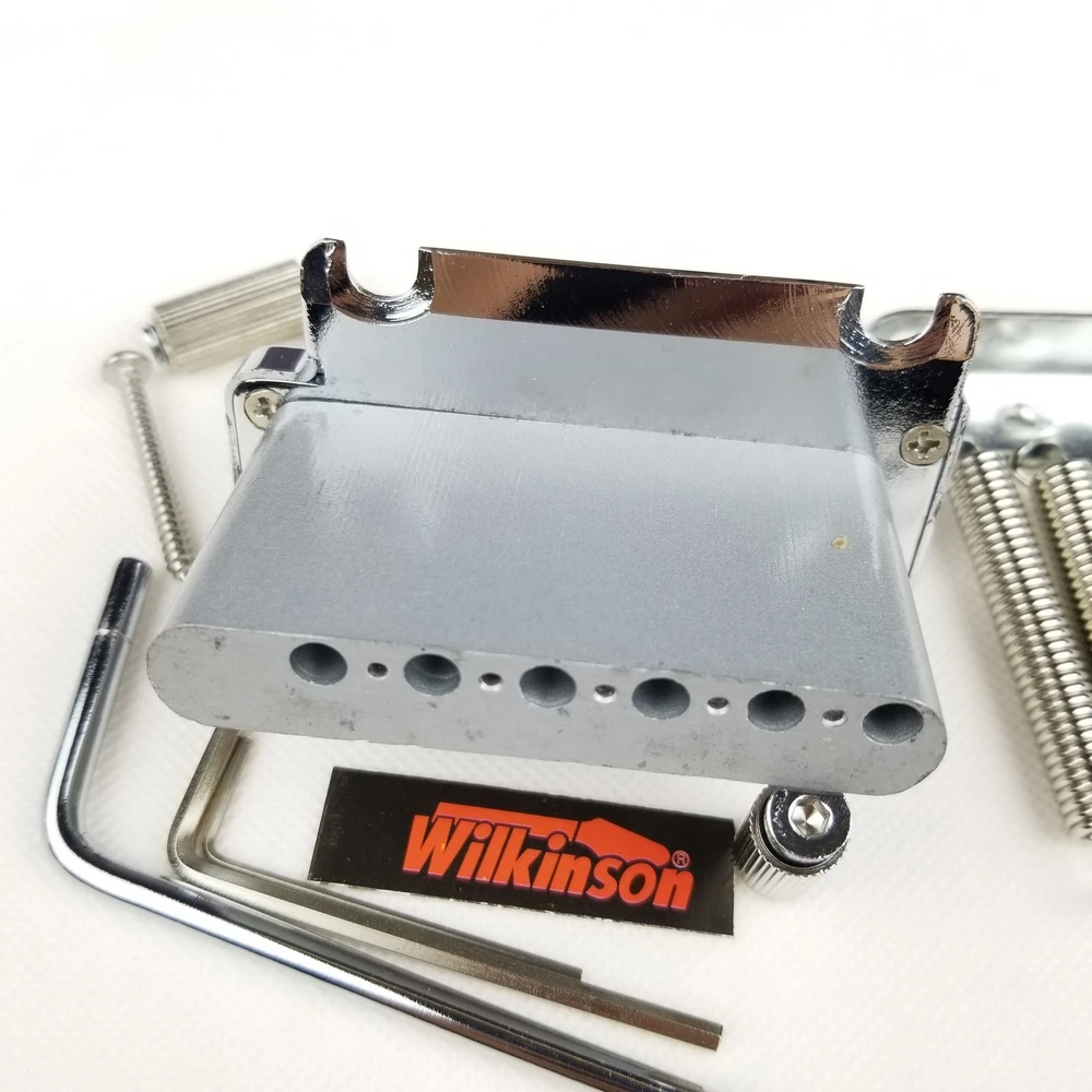 Wilkinson-Puente de doble columpio para guitarra eléctrica, sistema de trémolo para strat y suhr, color plateado cromado, modelo WOV08