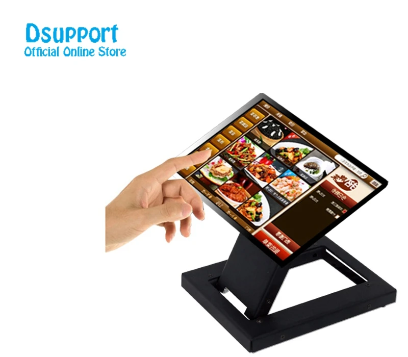 Full Motion Foldable 14-24 inch Touch Screen Stand Monitor Holder TV Mount Steel Base loading 15 kgs TSM-100