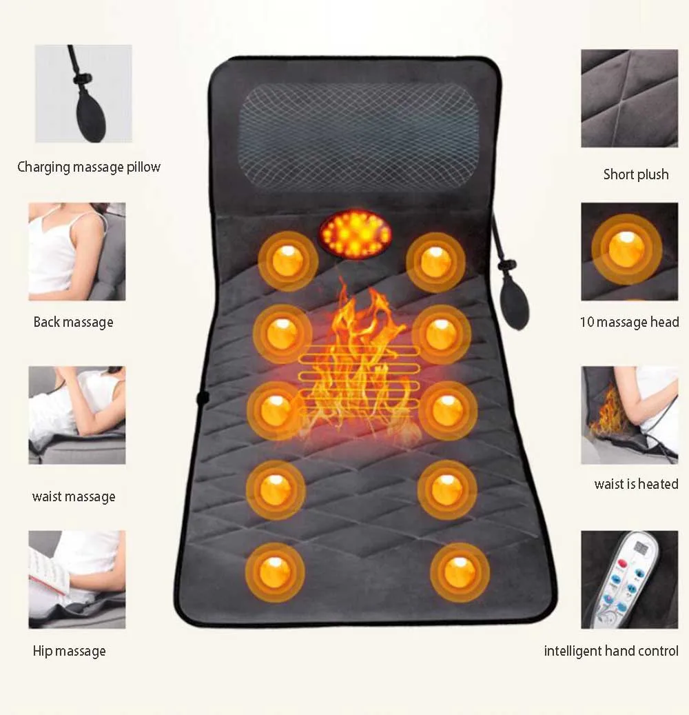 Massage mattress  Infrared heating  The neck airbags  The waist  The back of the  hip  Multi-function positioning  Home massage