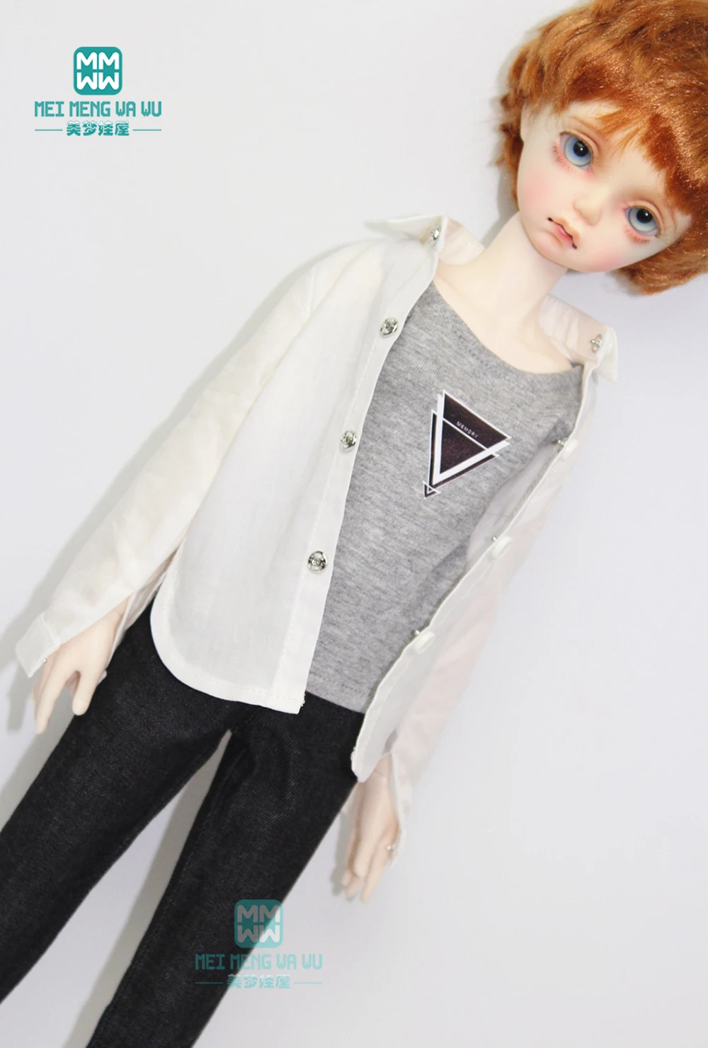 BJD dolls clothes for 43cm 1/4 MSD BJD accessories fashion Green plaid shirt, vest, shorts