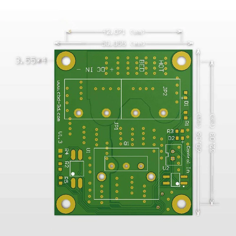 3D Printer Hot Bed Power Expansion Board Heating Controller MOSFET High Current Load Module 25A 12V or 24V for 3D Printer Parts