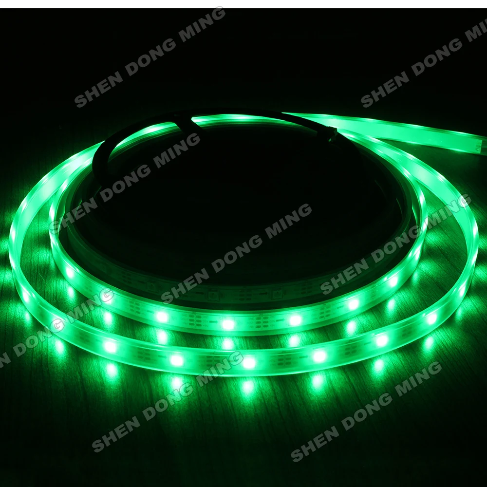 

15M 30Leds/M 30IC/M Waterproof IP67flexible led ribbon changeable color RGB WS2812B LED pixel Strip DC 5V Digital led light lamp