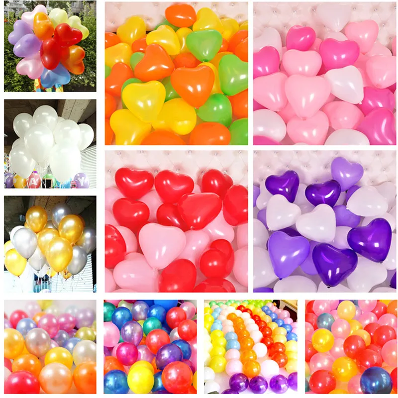 

5pcs 12inch 2.2g Pink Heart Balloon Wedding Decoration Kid Latex Balloon Happy Birthday Party Balloon Inflatable Helium Air Ball
