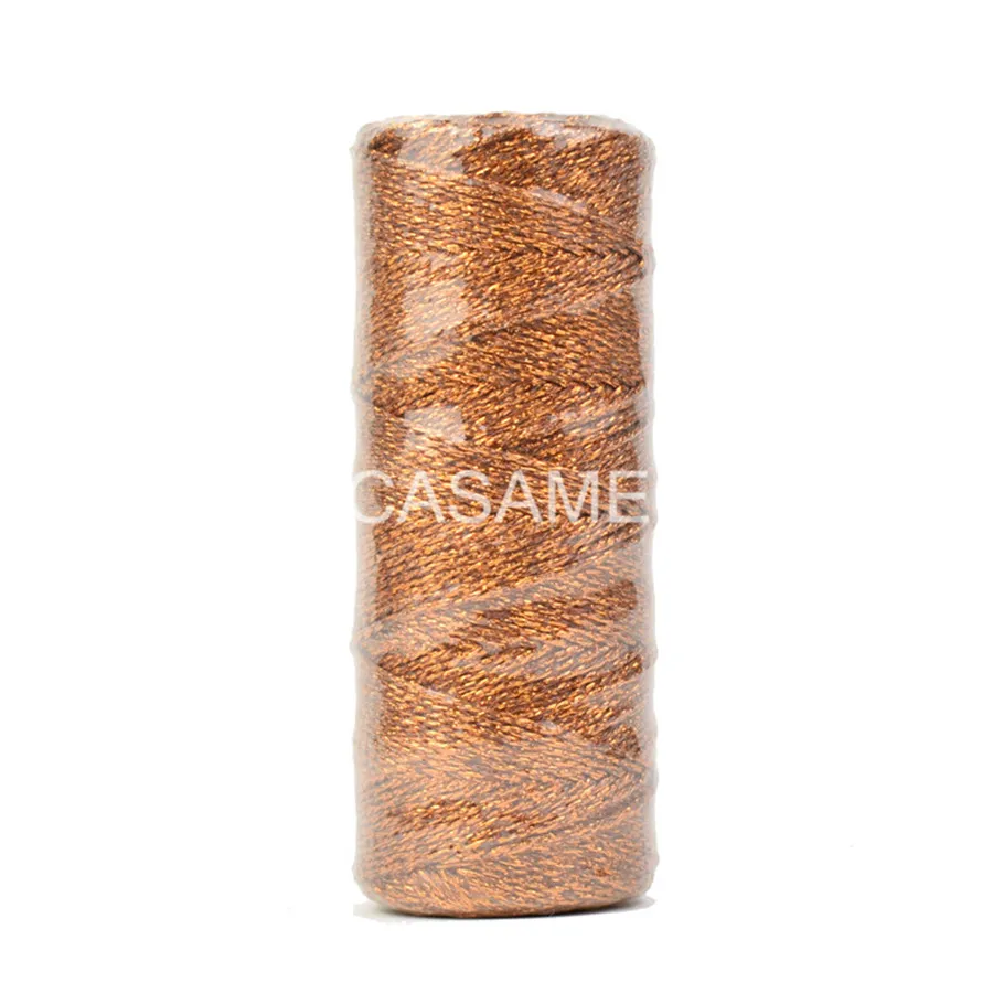 Metallic 2pcs 12ply golden Gold Silver Twine Rope Baker Twines for Craft Gift Packing spools