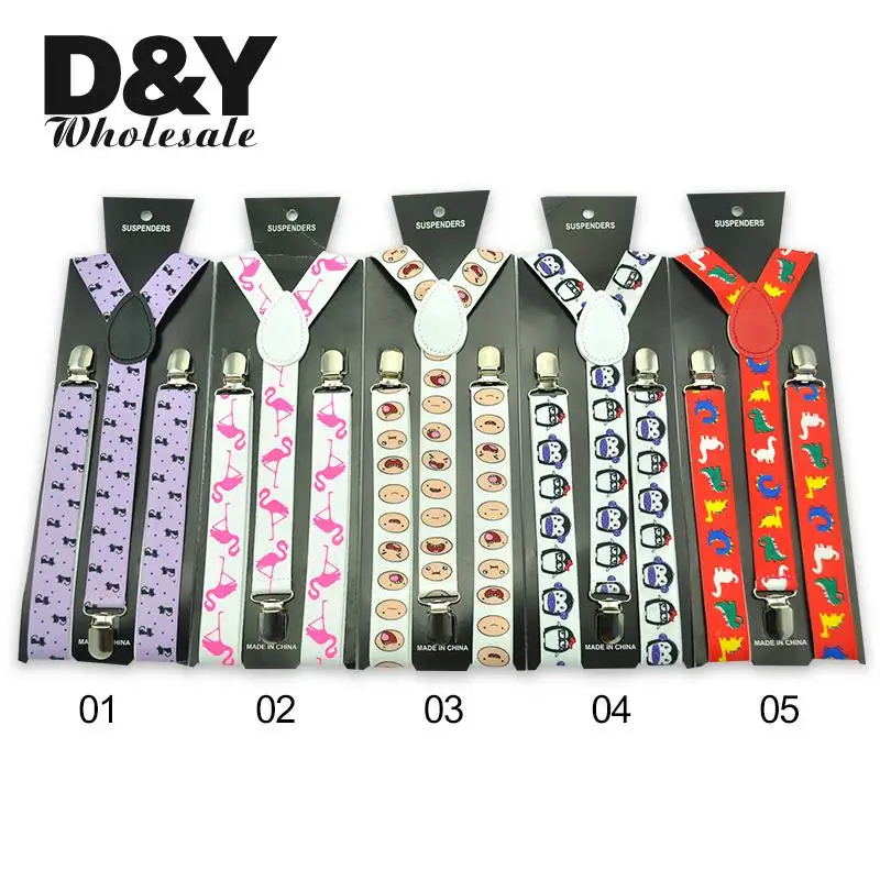 ผู้หญิงผู้ชายเสื้อ Suspenders สำหรับกางเกง 6 สัตว์ออกแบบกางเกงผู้ถือวงเล็บ Funny Novelty ยืดหยุ่นงานแต่งงานแขวนเข็มขัด