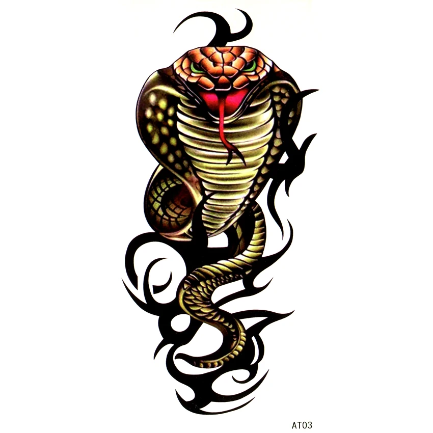 Snake Totem Waterproof Temporary tattoo Sticker Flash Tattoo