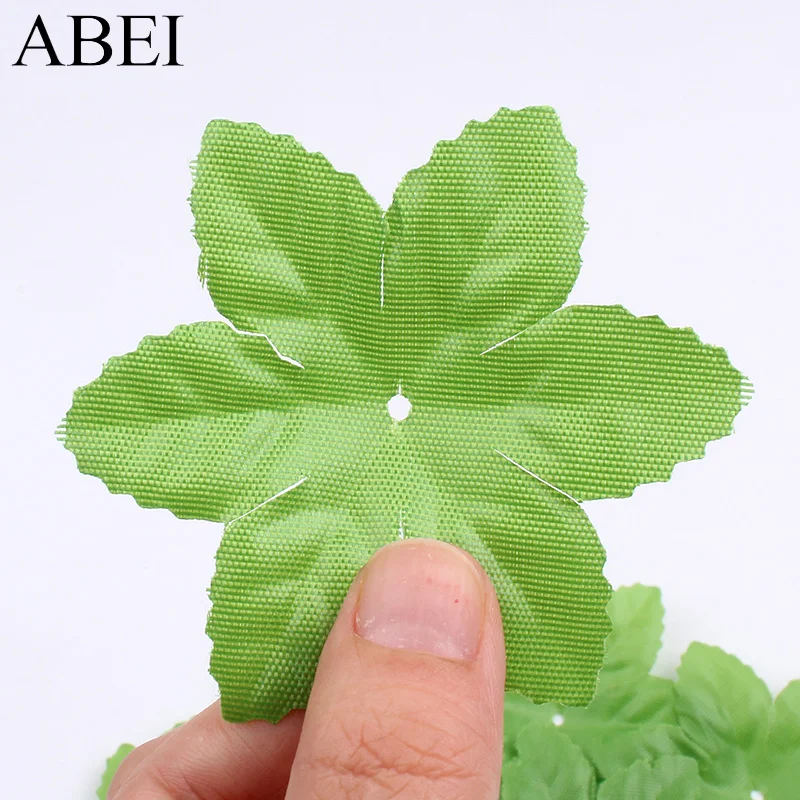 100pcs/lot Green Flower Leaf Artificial Silk Leaves For Wedding Party Home Decoration DIY Christmas Wreath Garland Fake Leaf