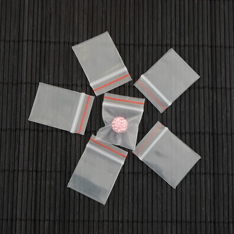 

Plastic Gift Bag Wholesale 100pcs/lot 2.7x3.7cm Clear Plastic PE Zip Lock Jewelry Gift Packaging Storage Bags