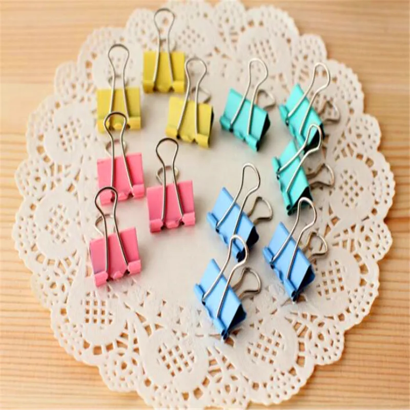 10pcs/lots Color Metal Paper Clips Lots Dovetail Cute Long Tail Clip For School Study Office Essential