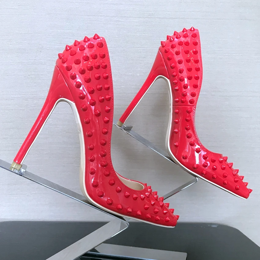 Brand Summer Ladies Rivet High Heel Shoes Women Sexy Thin Heels Office Party Wedding Shoes Woman Pumps Lady Summer High Heels