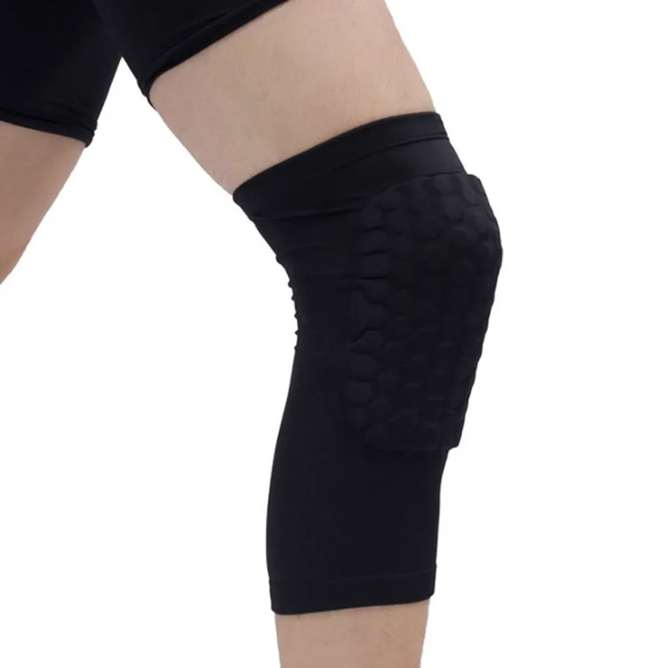 1PCS Honeycomb Knee Pads Basketball Sport Kneepad Volleyball Knee Protector Brace Support Football Compression Leg Sleeves