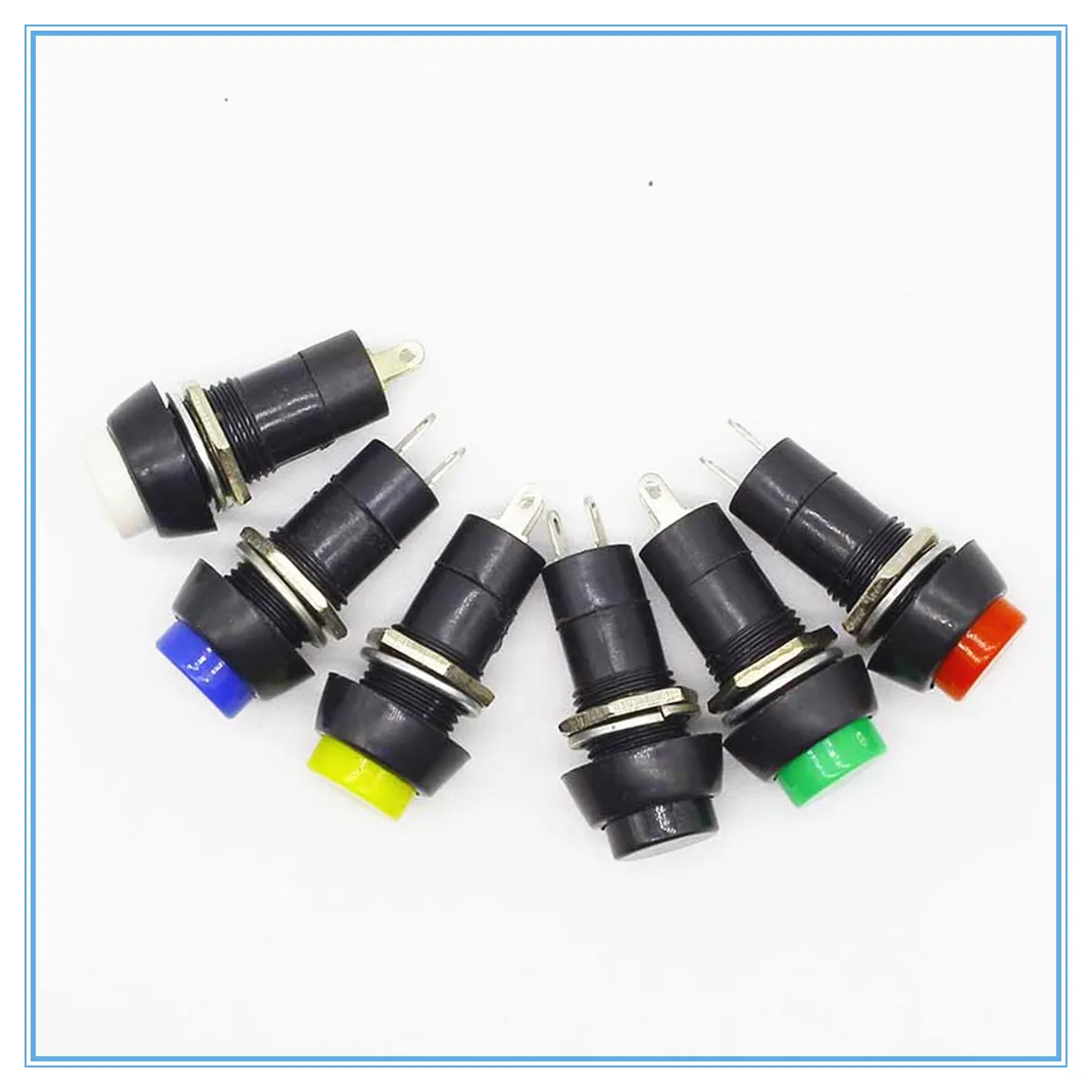 12mm Plastic Push Button Switch Self-locking / Momentary Switchs 3A 150V PBS-11A PBS-11B 2PIN